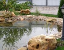 DIY landscaping Coarse pond water filters