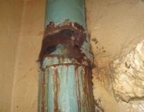 Replacing an old vertical sewer pipe